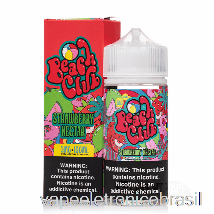 Vape Vaporesso Néctar De Morango - Beach Club - 100ml 3mg